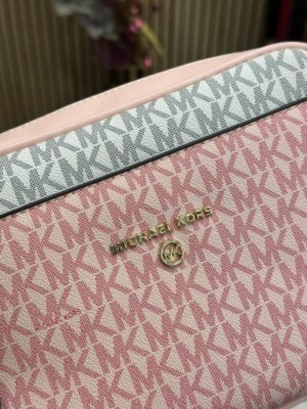 MICHAEL KORS HUDSON JETSET EAST WEST CAMERA BAG WITH ORIGINAL BOX AND DUST BAG (PINK) 23008