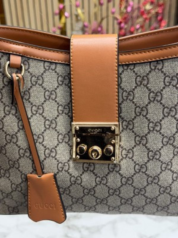Gucci GG Slouchy Hobo Shoulder Bag With Box And Dust Bag (Brown)