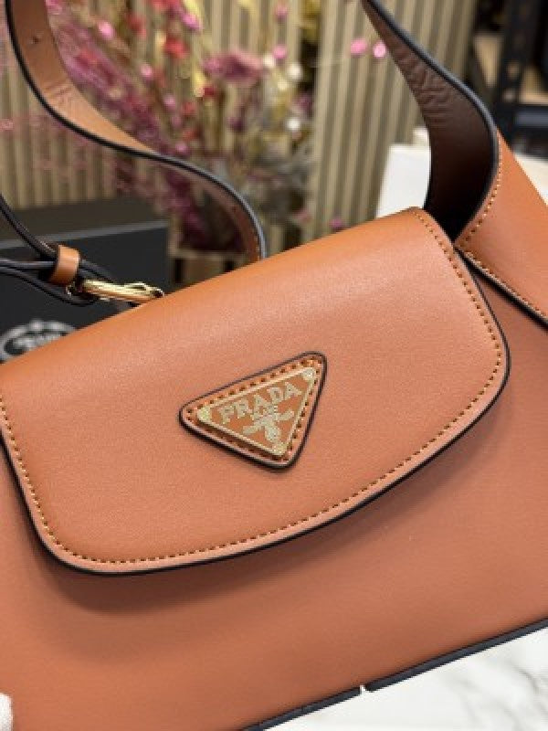 Prada  Flap  Shoulder  Bag  With  Box  And  Dust  Bag  Including  CarryBag  (Brown)