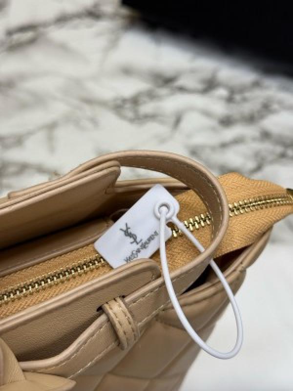 YSL Yves Saint Laurent Maxi Tote Bag With Box And Dust Bag (Khaki)