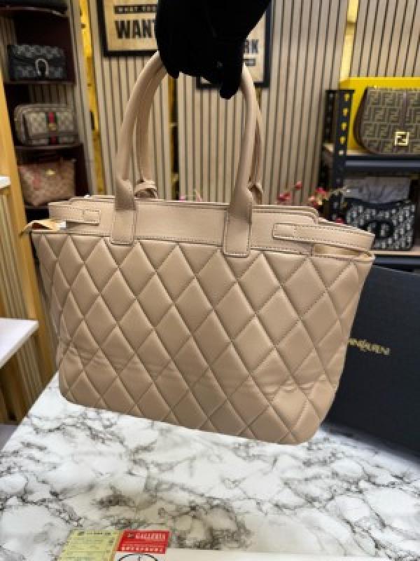 YSL Yves Saint Laurent Maxi Tote Bag With Box And Dust Bag (Khaki)