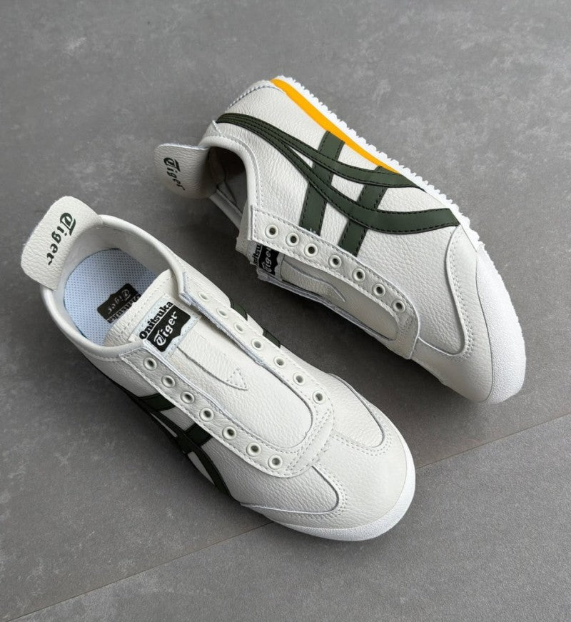 Onitsuka tiger leather olive cream(277