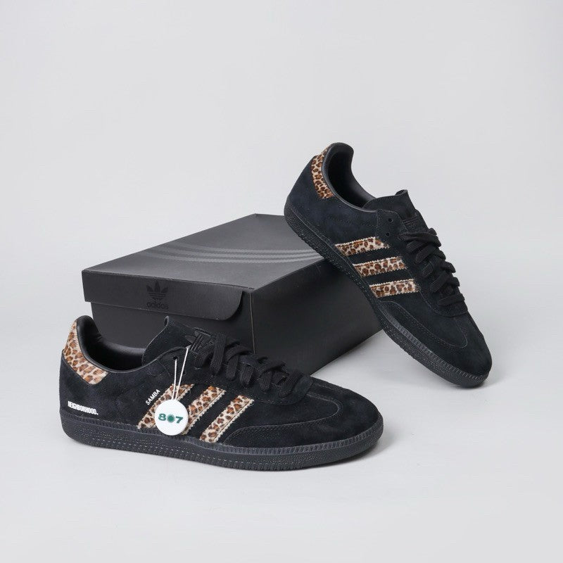 Adidass end x neighborhood x samba black leopard