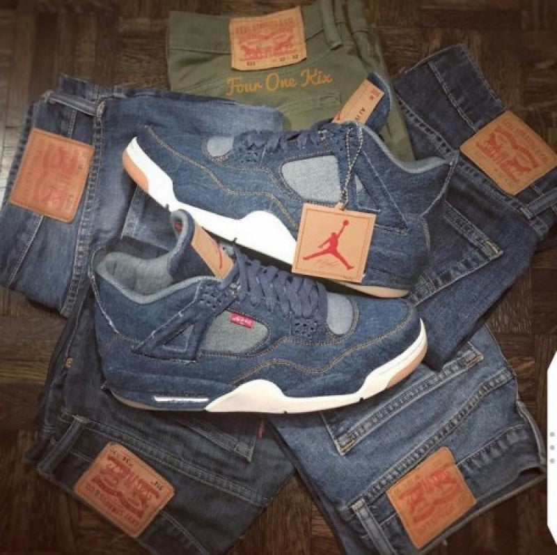 Nik.e Air jordan 4 denim blue semi ua 201
