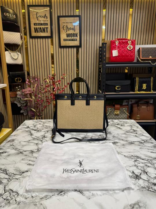 Yves Saint Laurent Rive Gauche Handbag With Dust Bag (Black)
