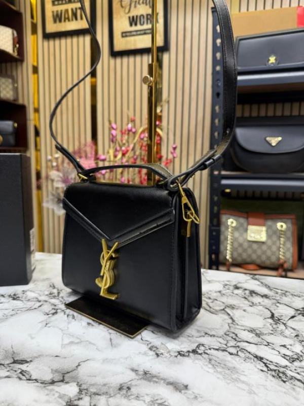 Yves Saint Laurent YSL Cassandra Top Handle Bag (Black)