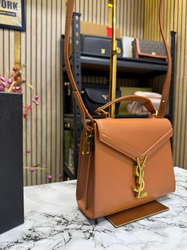 Yves Saint Laurent YSL Cassandra Top Handle Bag (Brown)