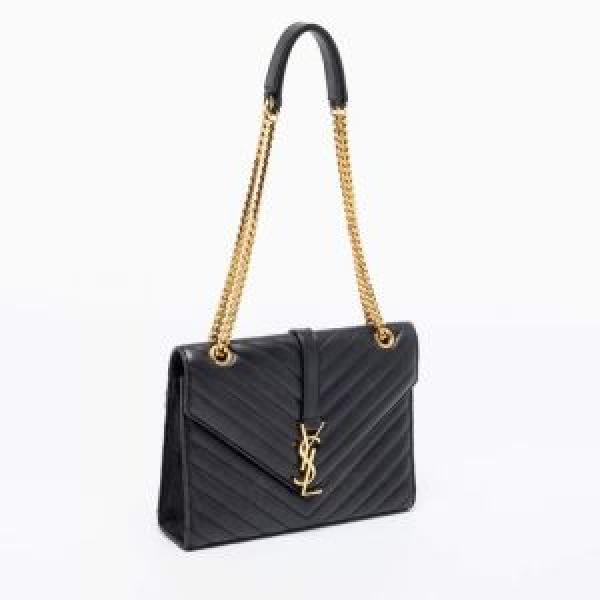YSL SAINT LAURENT COLLEGE MEDIUM CHAIN BAG khaki dubble box packing 5376