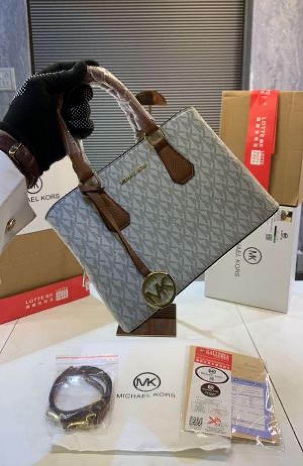 MICHAEL KORS MIRROR EMILIA LOGO MINI TOTE BAG double box packing 5384