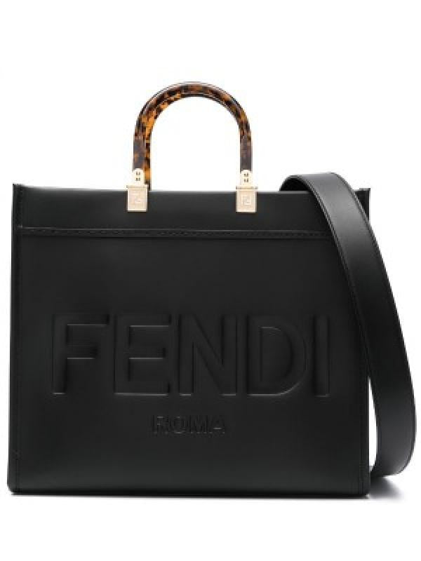 fendi roma plain ladies trendy leather handbag 35 cm big size 1966