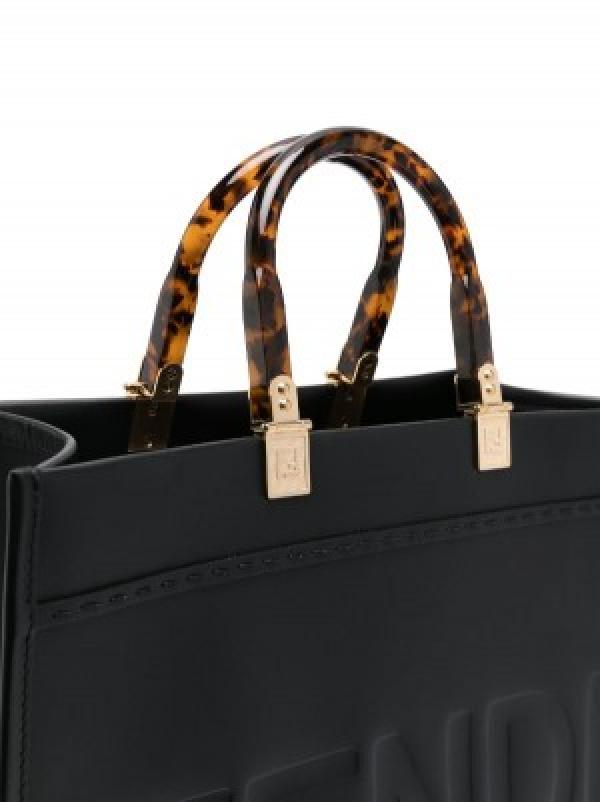 fendi roma plain ladies trendy leather handbag 35 cm big size 1966