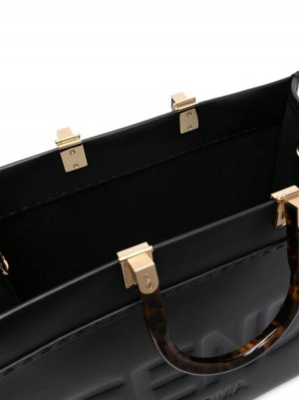 fendi roma plain ladies trendy leather handbag 35 cm big size 1966
