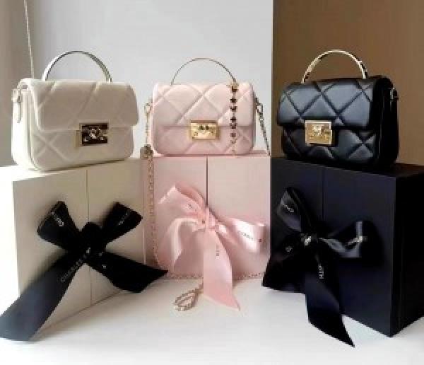 CHARLES & KEITH HOBO BAG WITH OG BOX (PINK) 1486