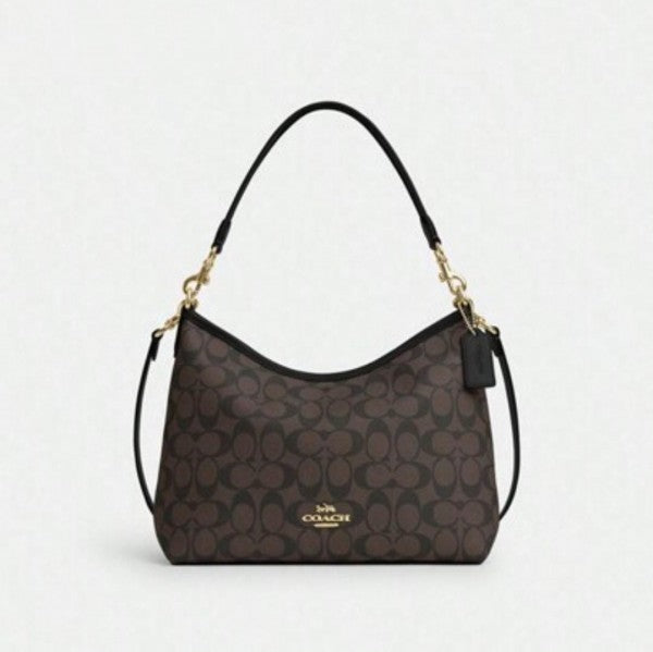 Coach shoulder hobo bag with og redbox(55320 black)