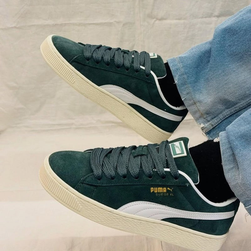 Pum.a suede xl hAiry green white 217
