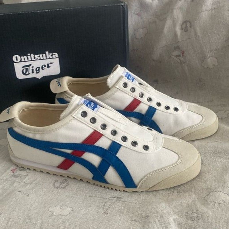 ONITSUKA TIGER SLIP ON WHITE BLUE