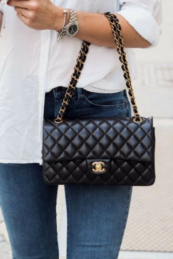 Chanel jumbo shoulder bag with og box(1119 black)