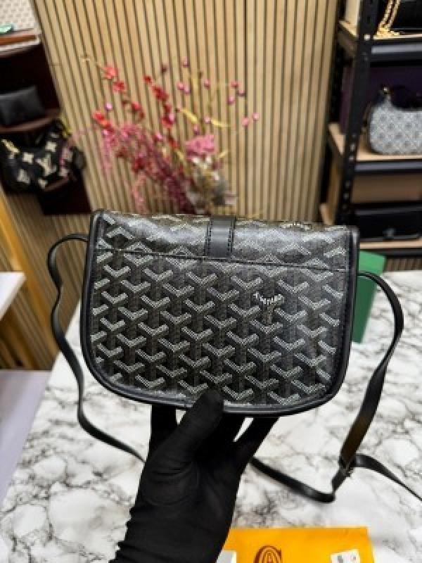Goyard Belvedere Crossbody Bag PM With Box And Dust Bag (Black)