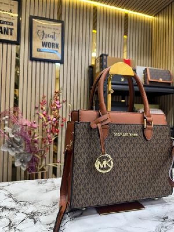 Michael Kors Satchel Shoulder Bag With Dust Bag Includes Logo (Brown)