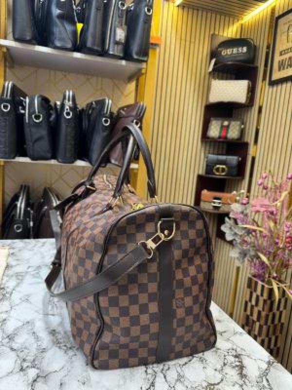 Louis Vuitton Premium Quality Keepall Duffle Bag With Dust Bag (brown checks)