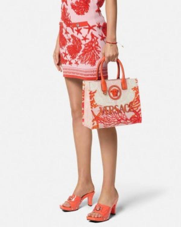 Versace La Medusa Barocco Sea Small Canvas Tote Bag with box 2099
