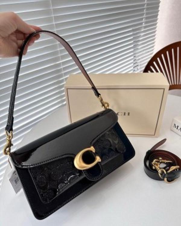 coach georgie flower daisy embroidery tabby shoulder bag with box 2074