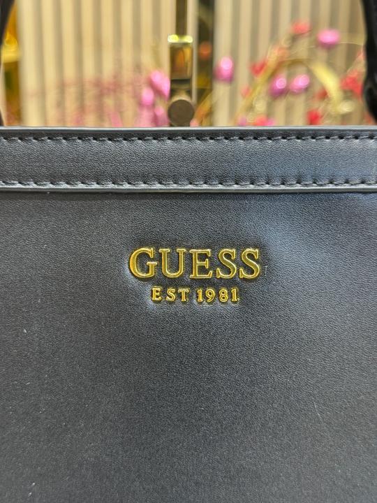 GUESS ELAVATE TOTE WITH DUST BAG PREMIUM QUALITY (BLACK)