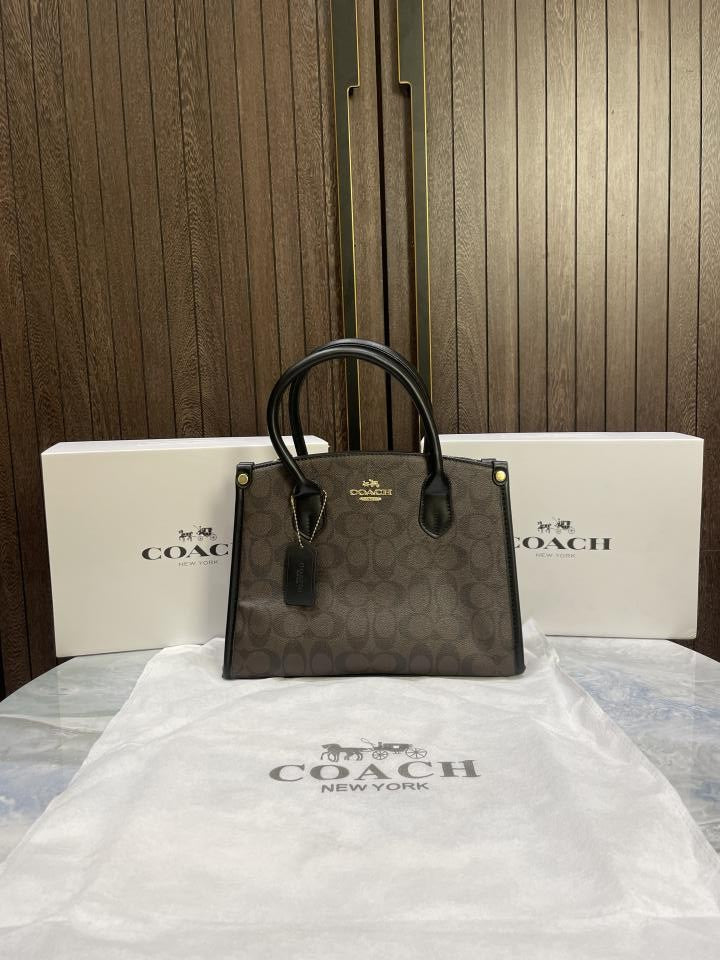 Coac h Satchel Top Handle Sleek with magnet box 534
