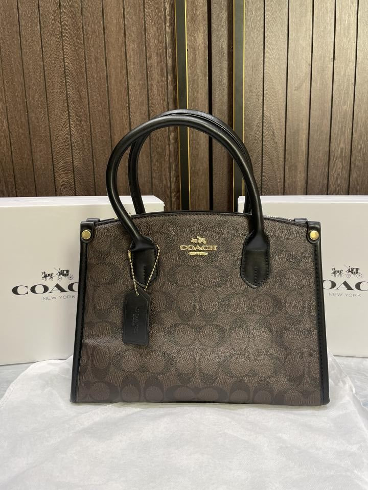 Coac h Satchel Top Handle Sleek with magnet box 534