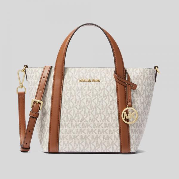 Michael kors Pratt Small Signature Logo Tote Bag with carry bag 537