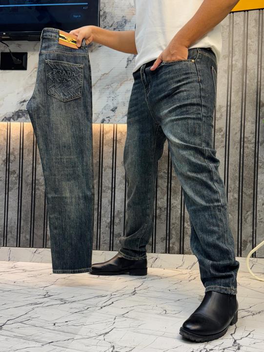 Prada Milano imported thin fabric denim jeans MR115