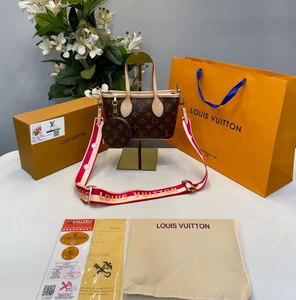 Louis vuitton neverfull mini with og box and carry bag