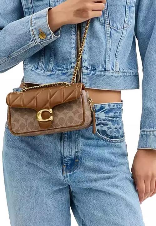 coach georgie flower daisy embroidery tabby shoulder bag with box 5483