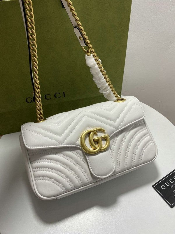 Gucci Marmont white with og box(7726 white)
