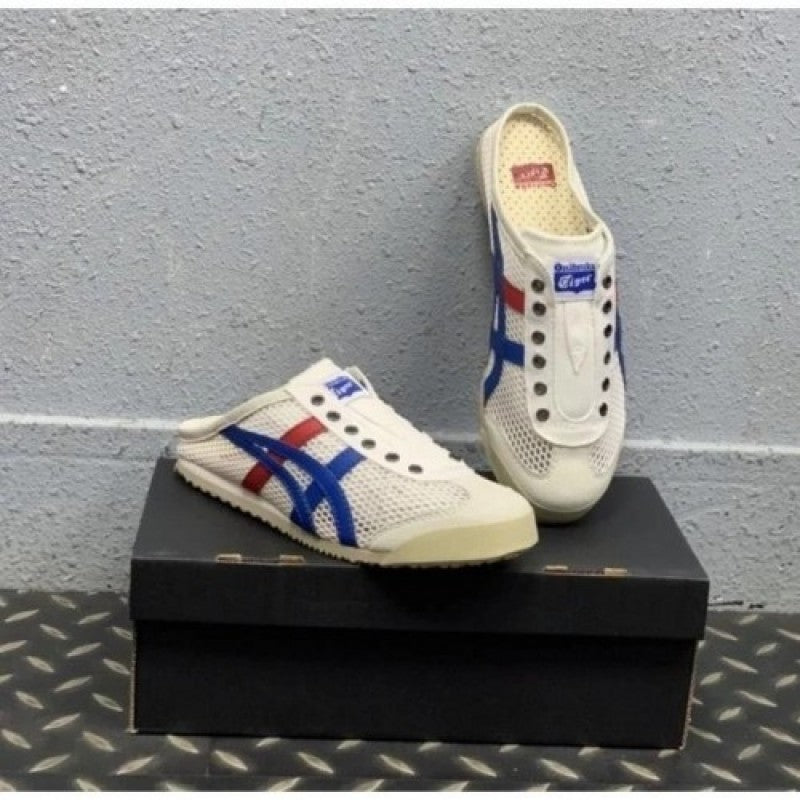 Onitsuka Tiger Mexico 66 Sabot Half Cut Shoe Sneaker White Blue Red