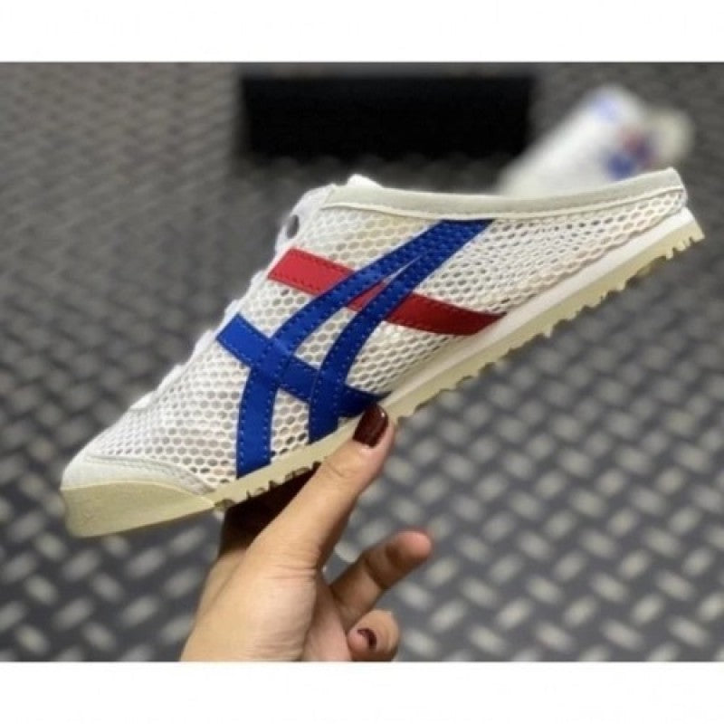 Onitsuka Tiger Mexico 66 Sabot Half Cut Shoe Sneaker White Blue Red