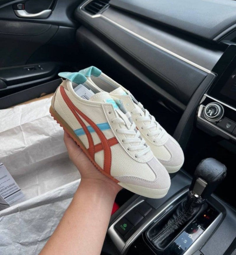 Onitsuka Tiger Mexico 66 Cream Piquant Orange Sneakers For Mens