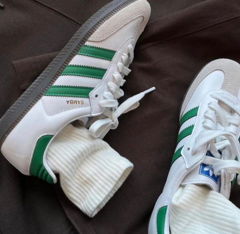Adidaass samba white green