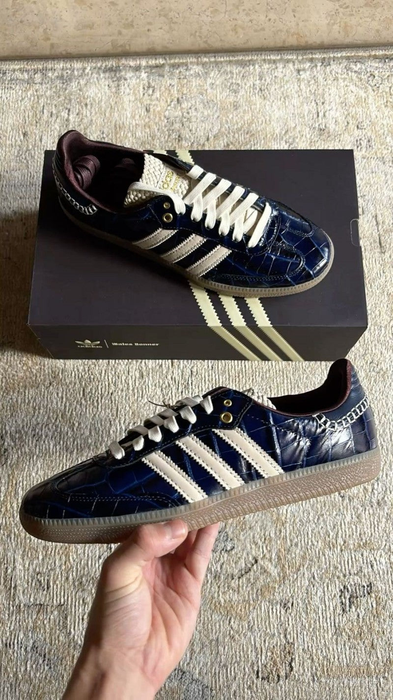 Addidass Samba x Wales bonner Navy croc