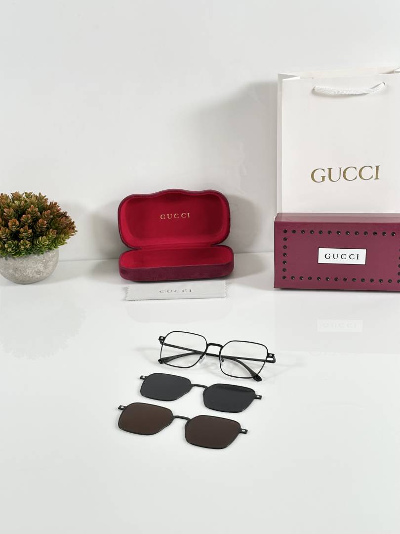 Gucci 1016 Attachment Black White Black Brown