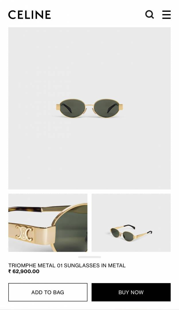 Celine 1006 Gold Green
