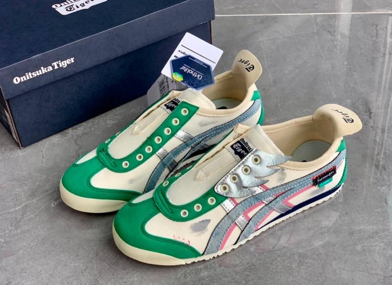 Onitsuka Tiger X Panda Prank Mexico 66 Slipon Cream Green