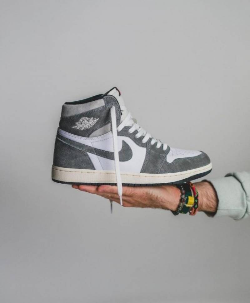 ..Nik e Air Jordan 1 High Washed Grey Black