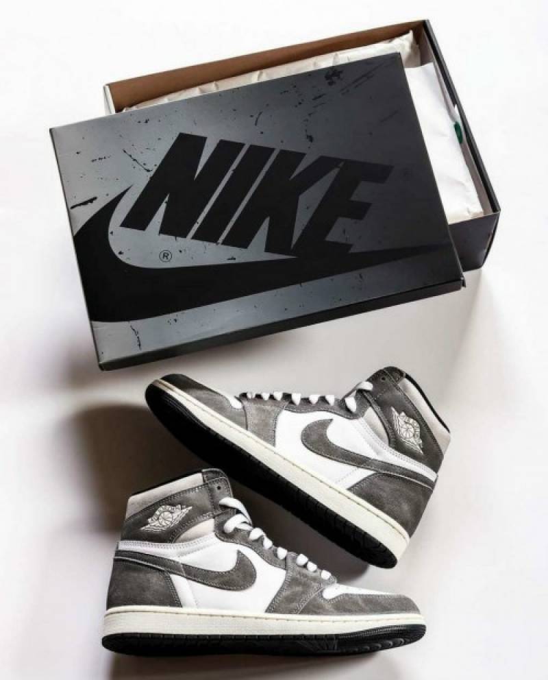 ..Nik e Air Jordan 1 High Washed Grey Black