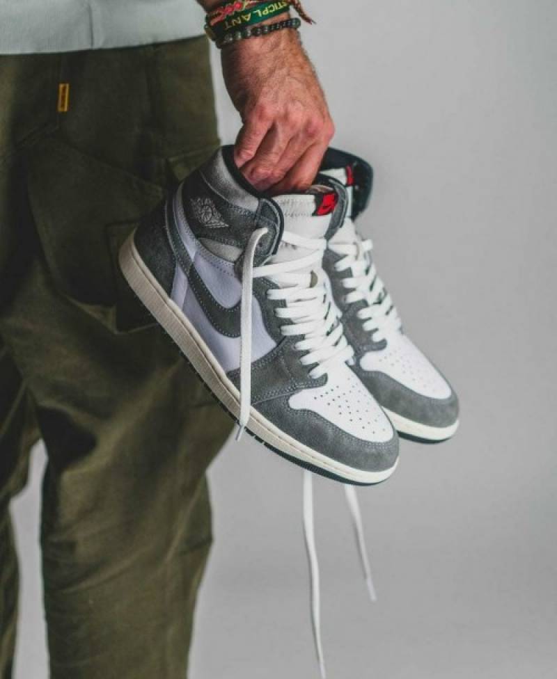 ..Nik e Air Jordan 1 High Washed Grey Black