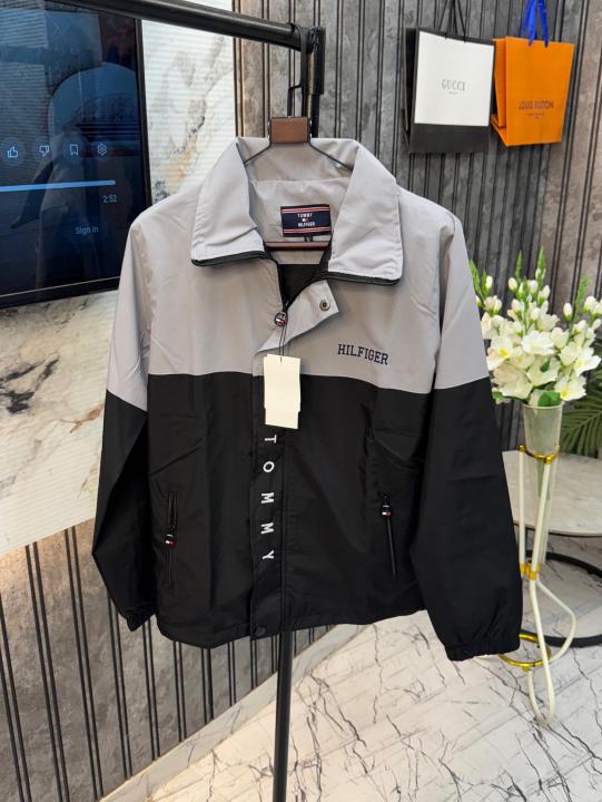 Tommy.Hilfiger.Grey.Imported.Front.&.Back.Embroidery.Very.Premium.Windbreaker.Jacket.MR130