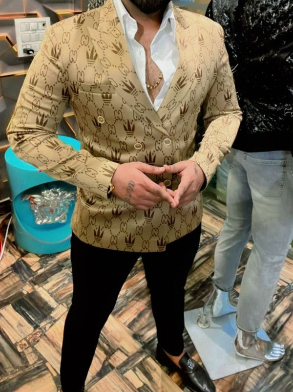 GUCCI.ADIDAS.100%.IMPORTED.SOFT.JAQUARD.FABRIC.ALL.OVER.PRINTED.VERY.PREMIUM.BLAZER.WITH.PACKAGING.MR142