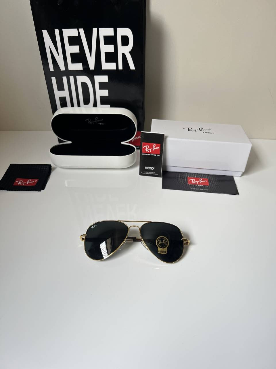 Rayban 3517 gold green
