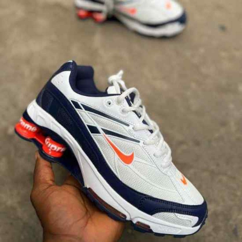supreme X nikee R4 shox Navy red