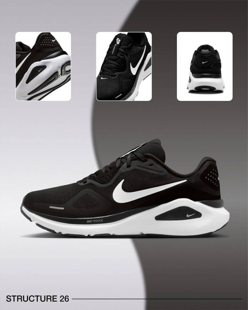 ....Nik.e Structure 26 White Blact